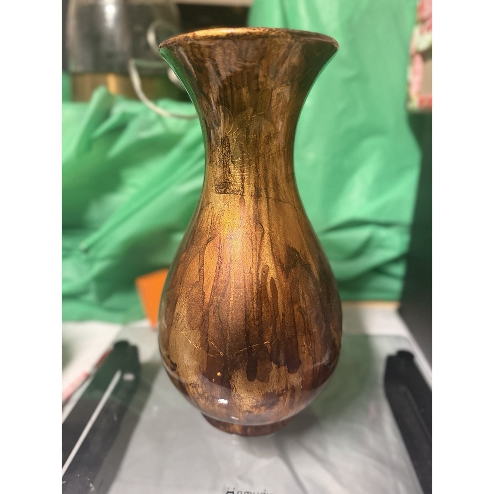 Handcrafted Ceramic‎ Vase Brown Glaze Decorative Pottery Home Decor